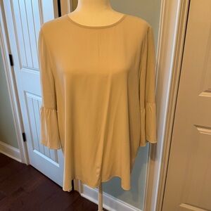 Eileen Fisher 100% Silk Cream Blouse